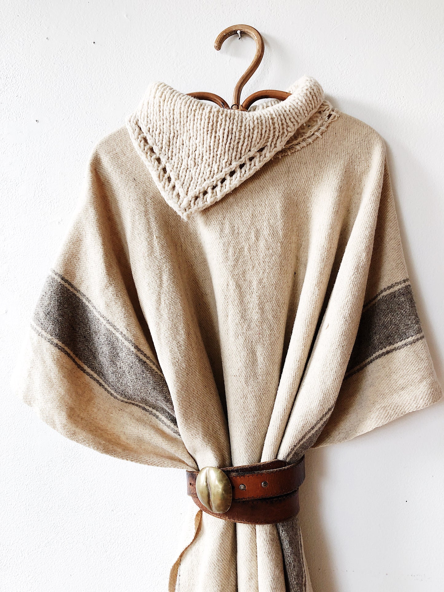 Vintage Wool Blanket Poncho