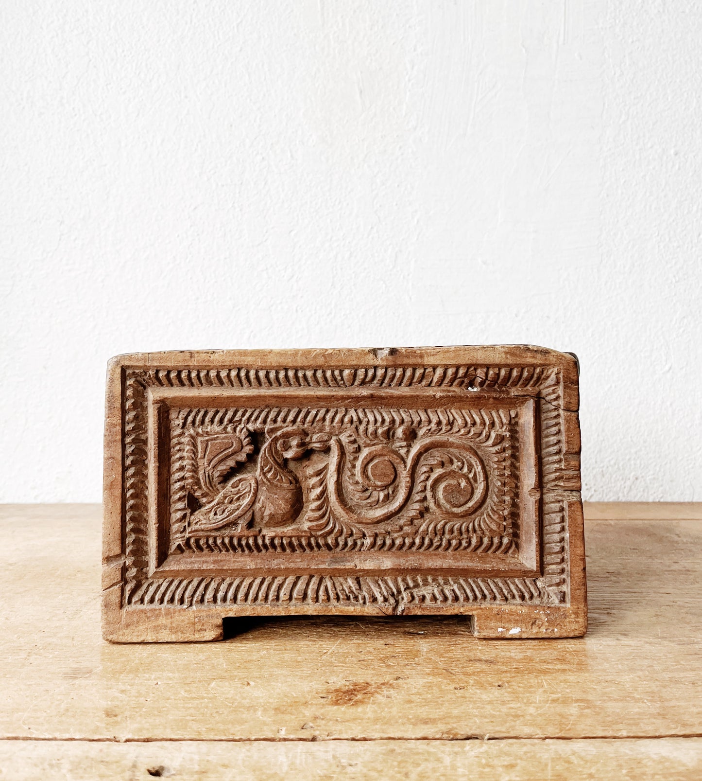 Antique Carved Tibetan Box