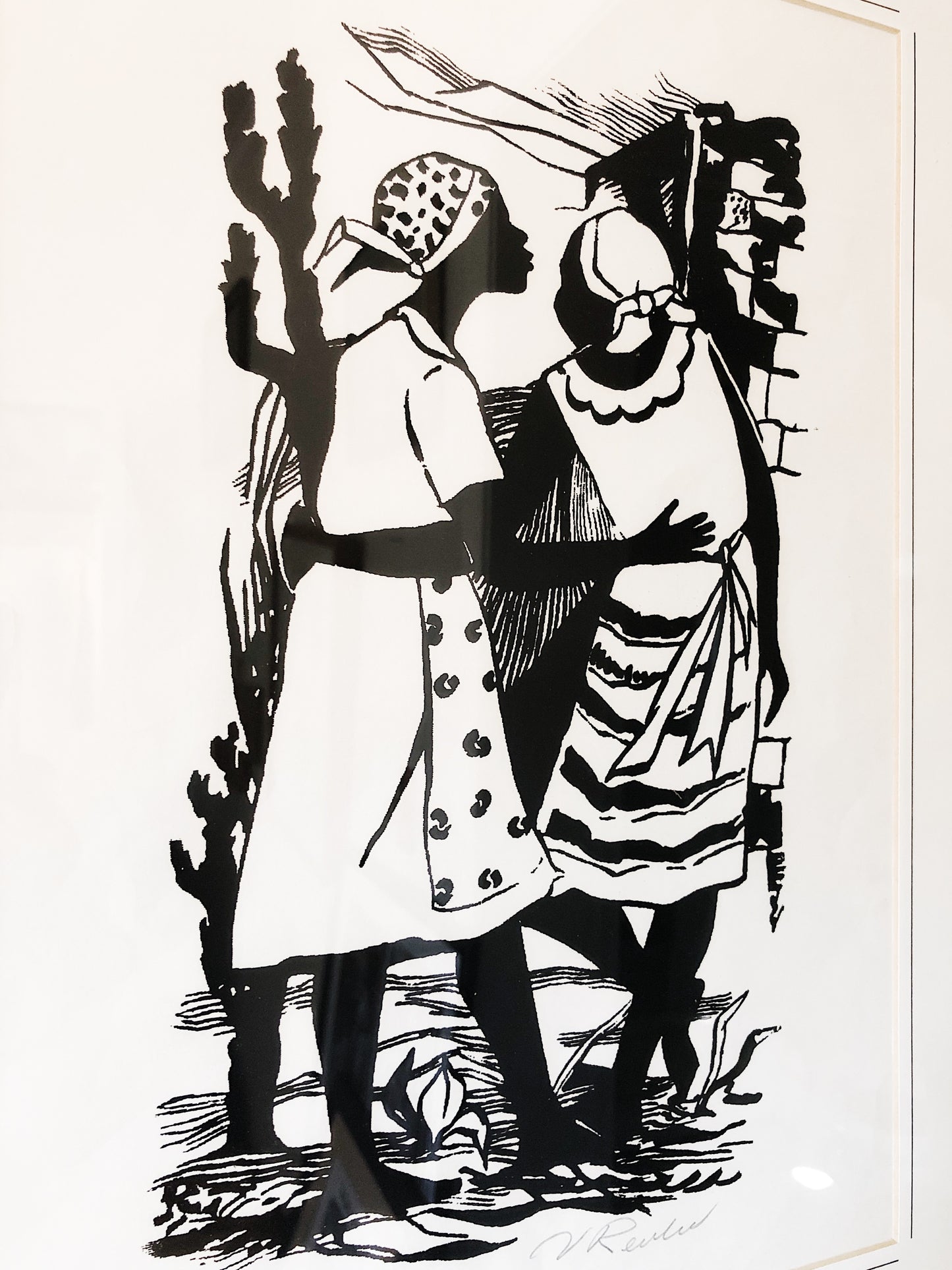 Vintage Original Signed Litho