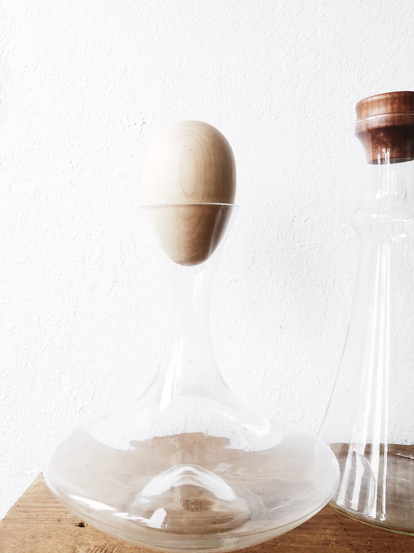 Vintage Blown Glass Decanter with Stopper