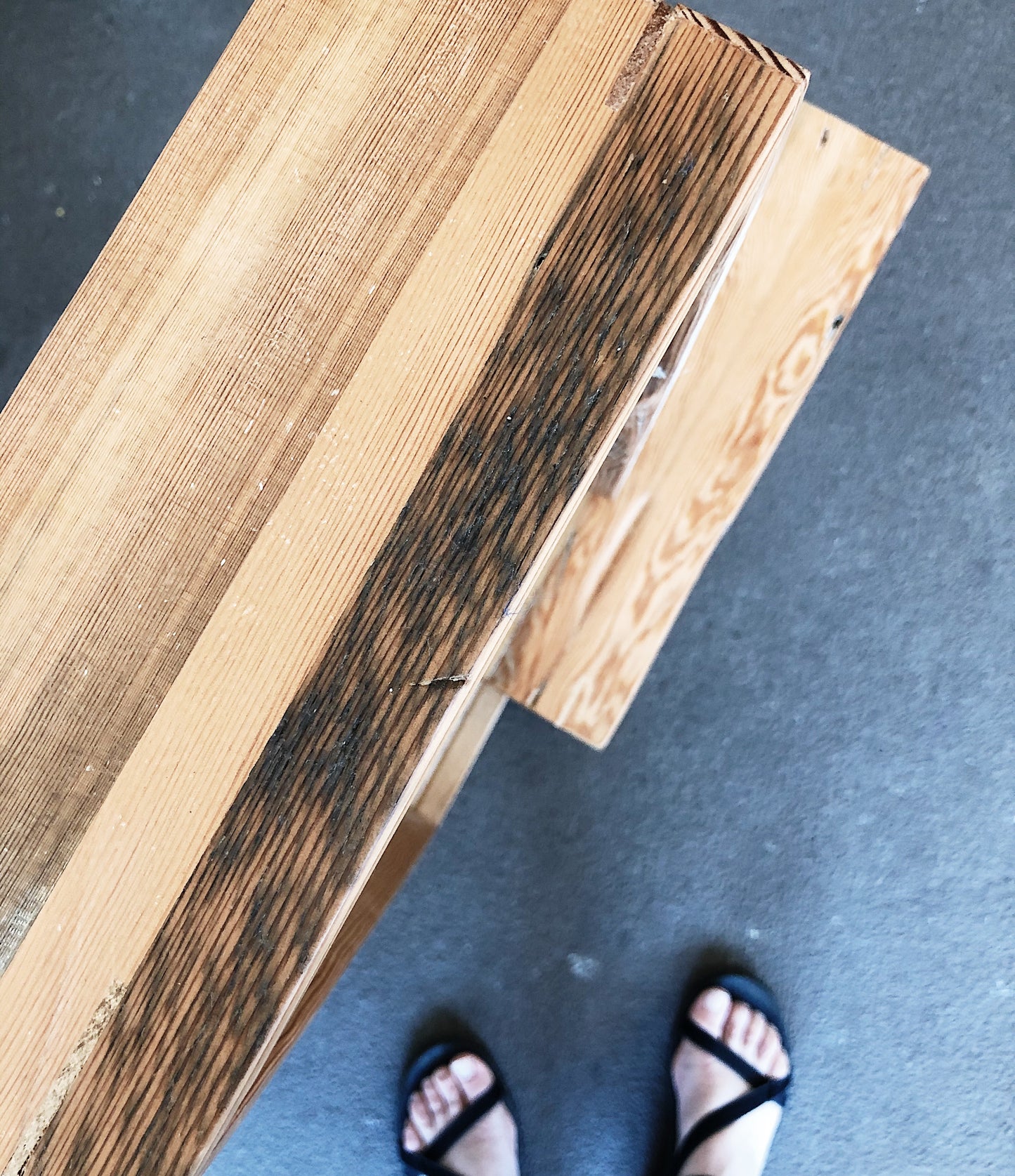 Handmade Wood Shadowbox Shelf