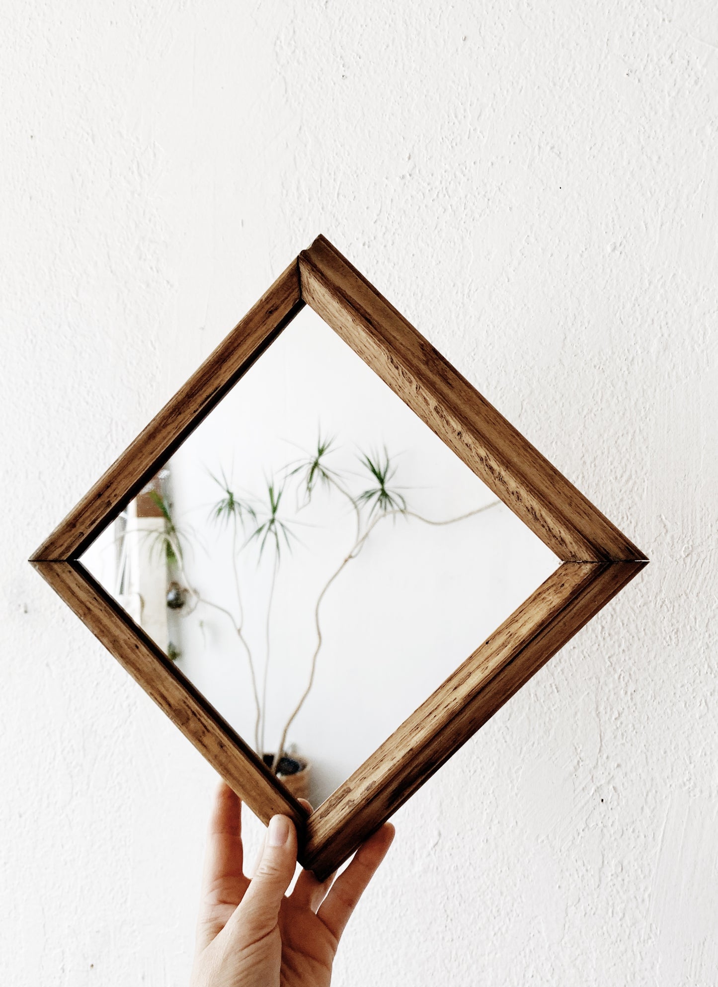 Vintage Natural Wood Framed Mirror