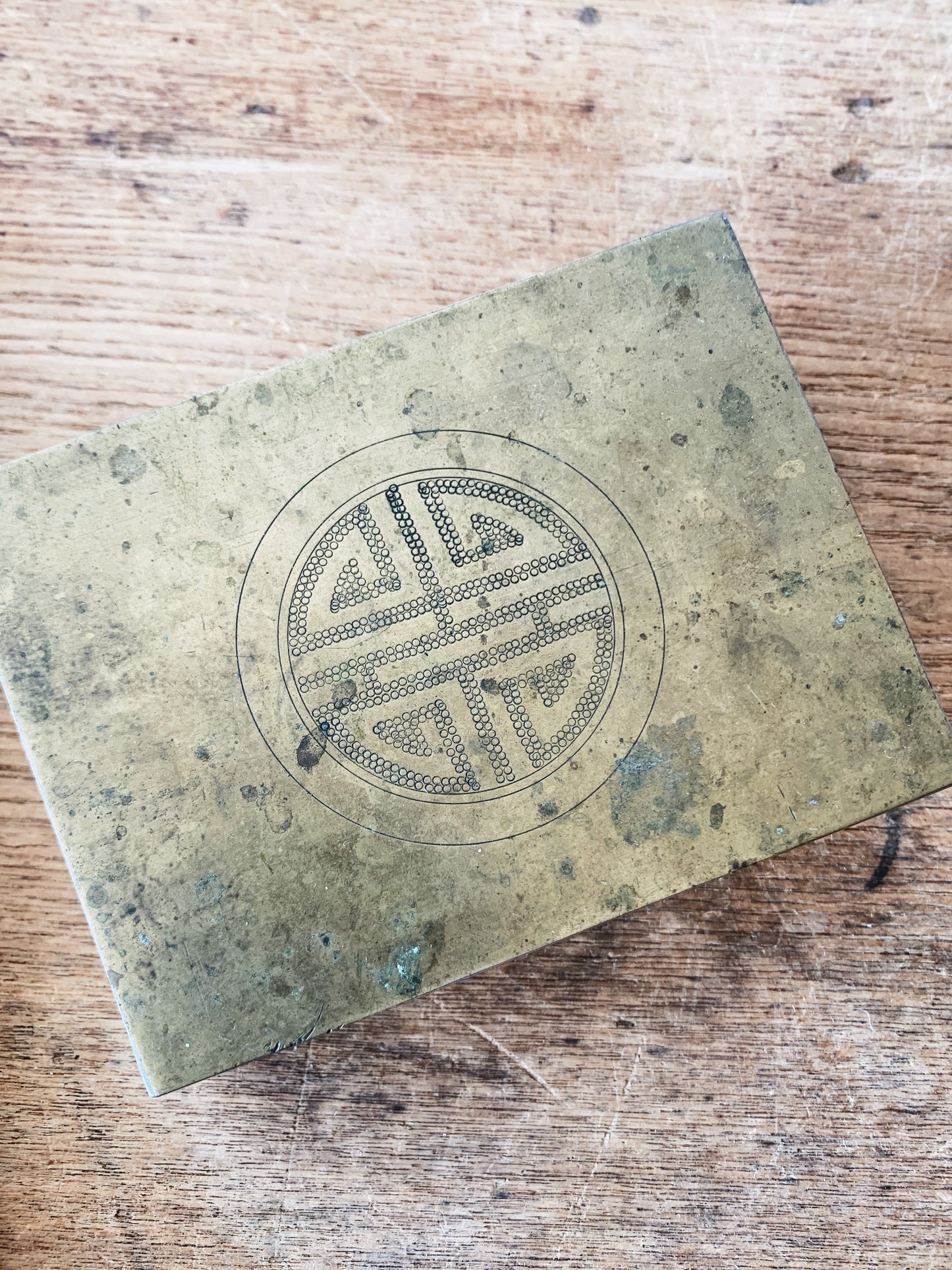 Vintage Stained Glass or Brass Box