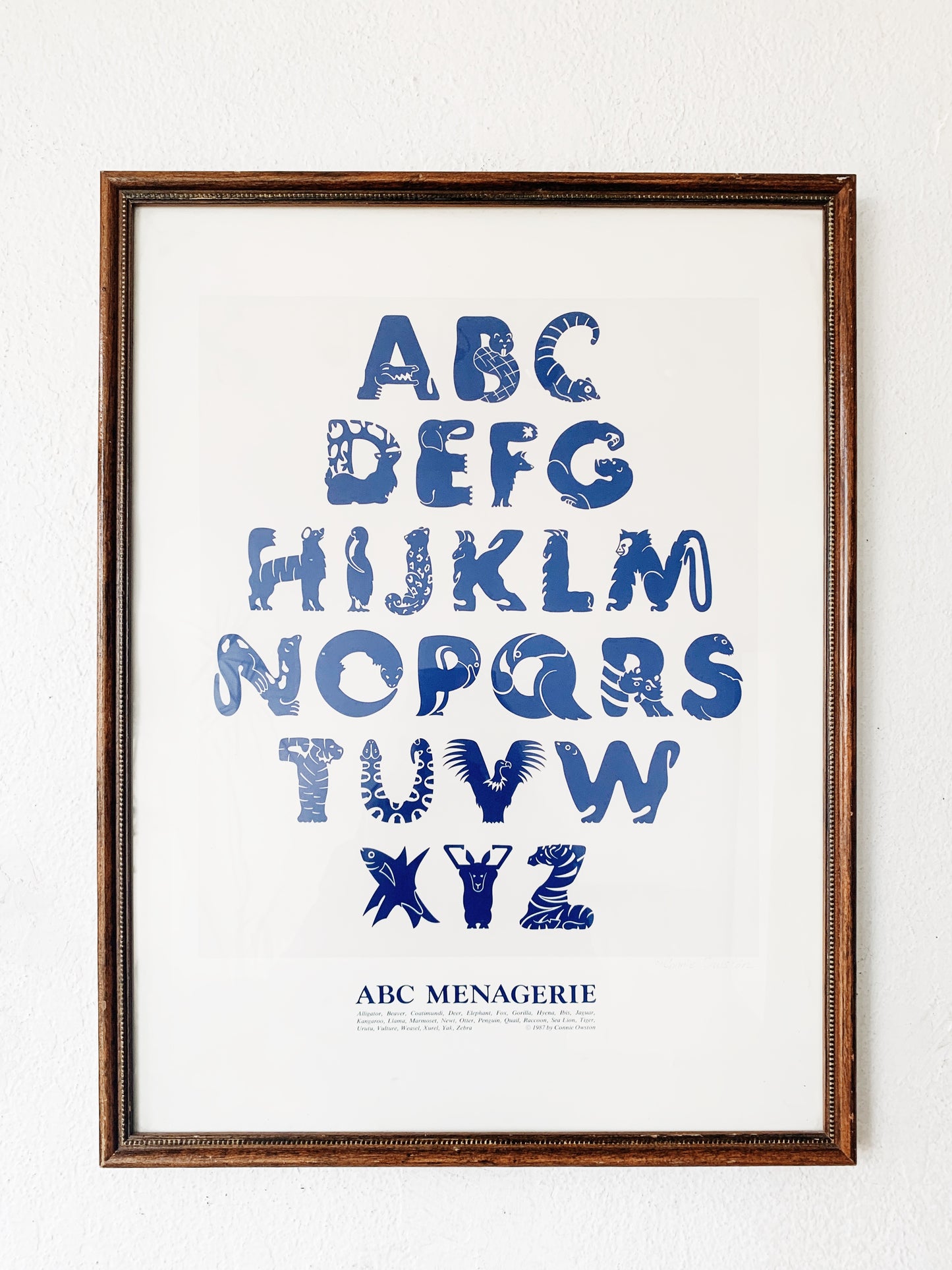 Vintage ABC Menagerie Framed Print