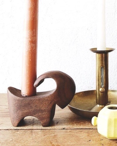 Vintage Ram Candle Holder