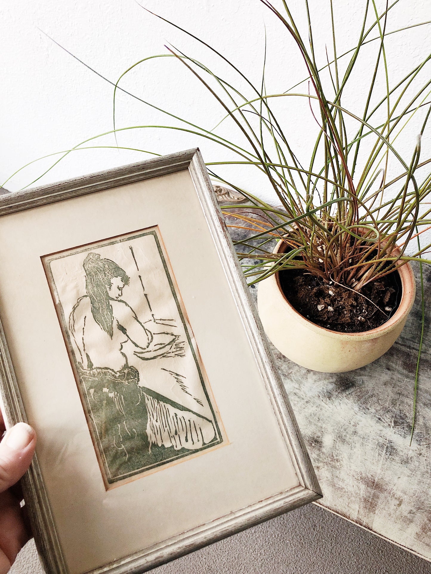 Vintage 1960s Block Print