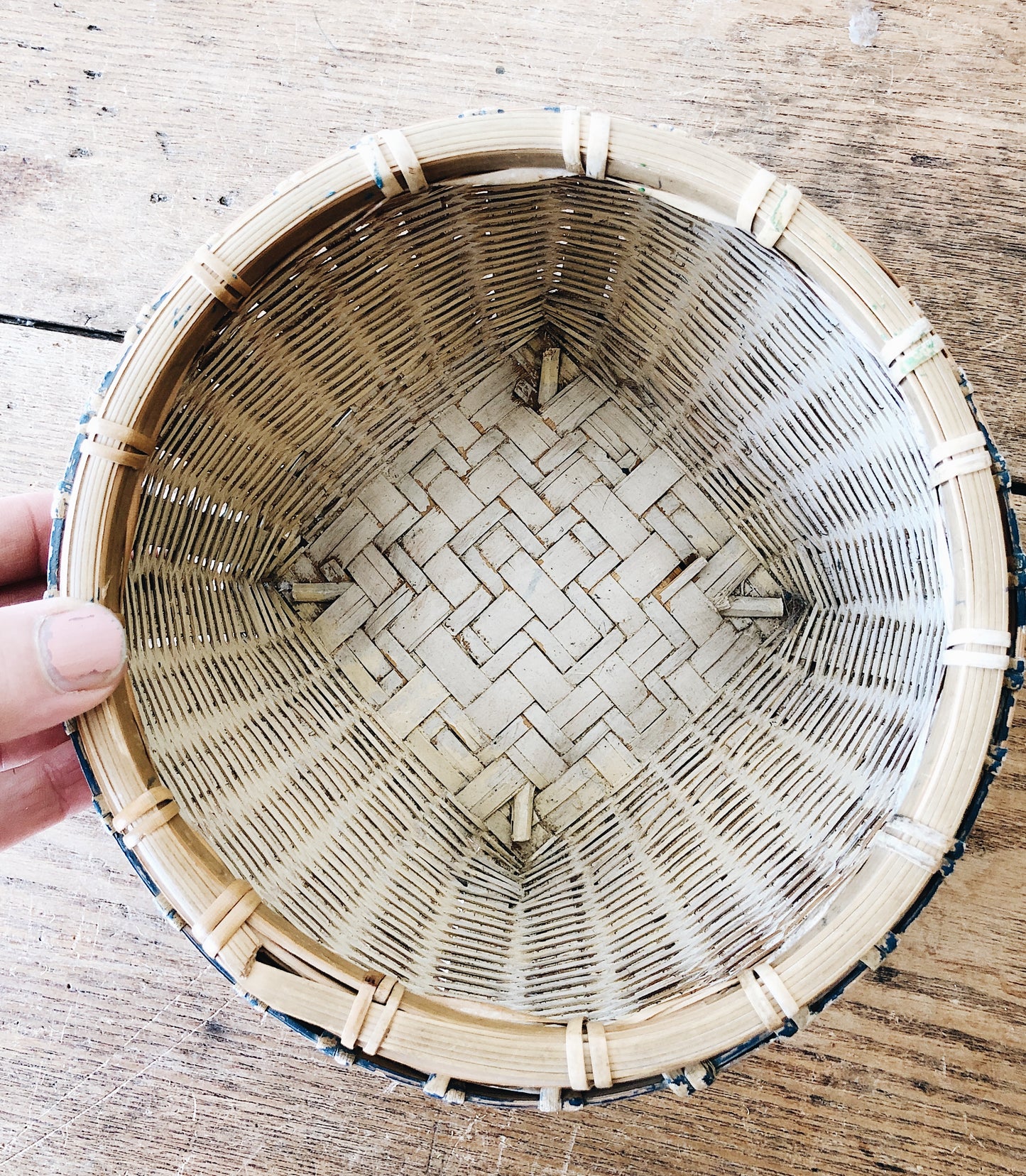Vintage Bamboo Basket
