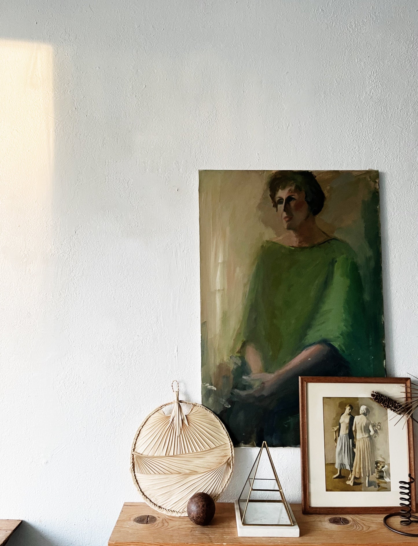 Large Vintage Original Portrait Painting