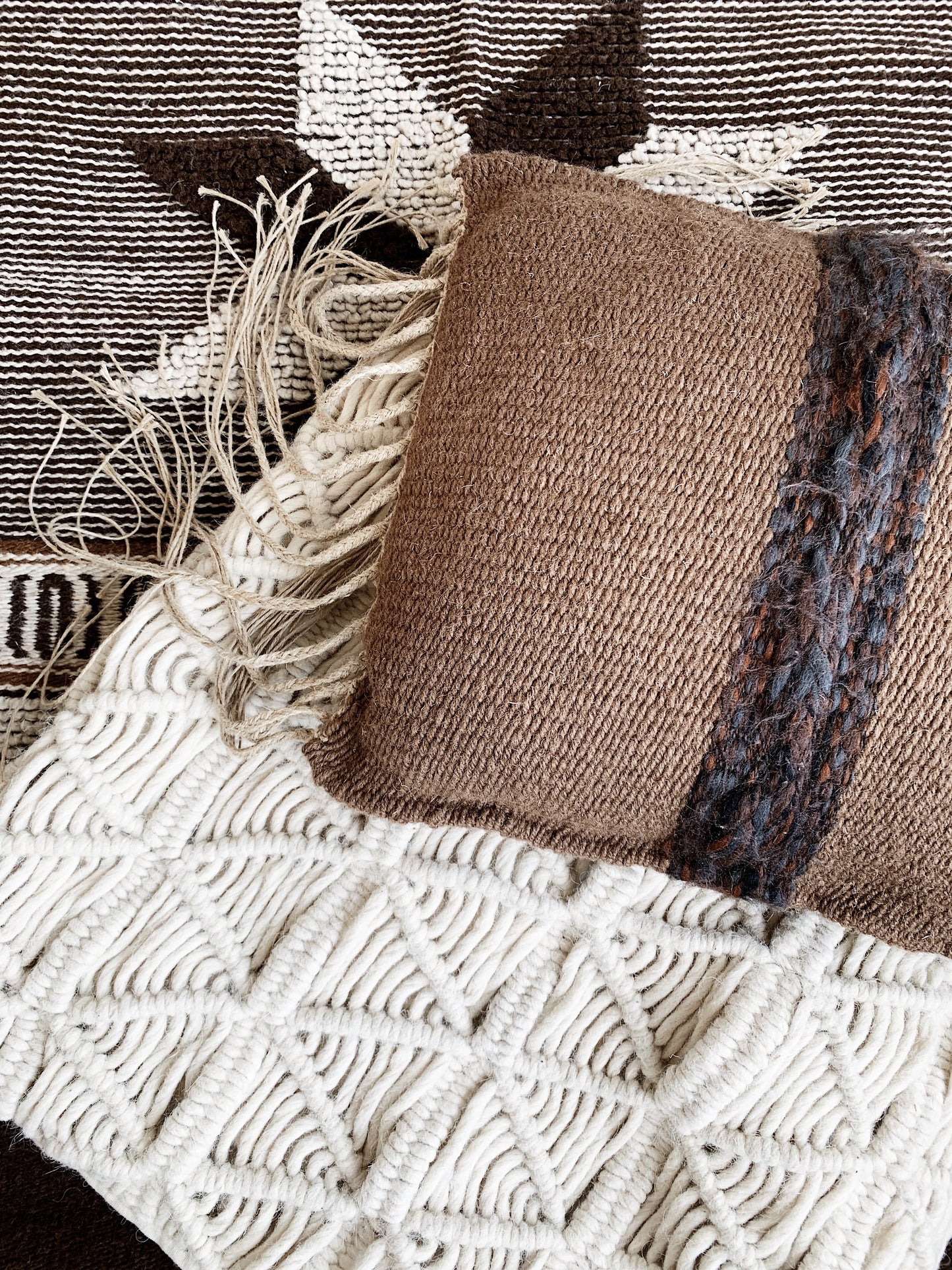 Vintage Hand Woven Wool Pillow