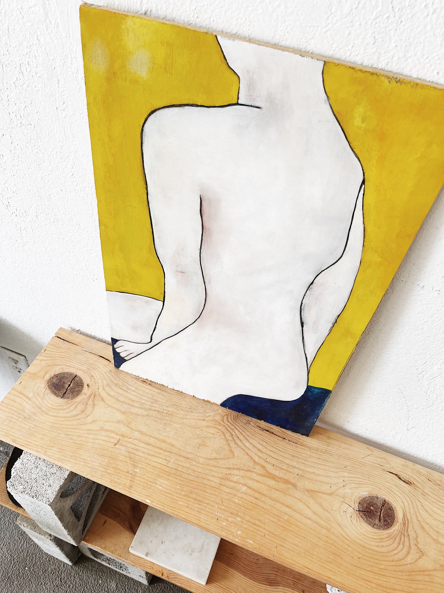 Original Figural Painting on Board