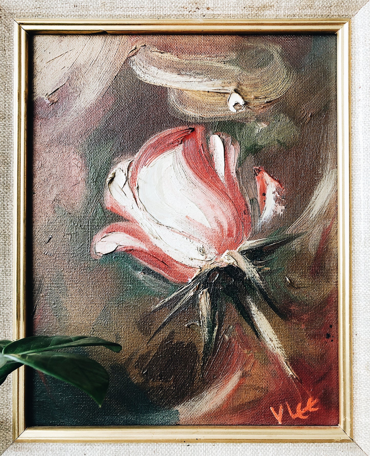 Vintage Floral Oil Painting
