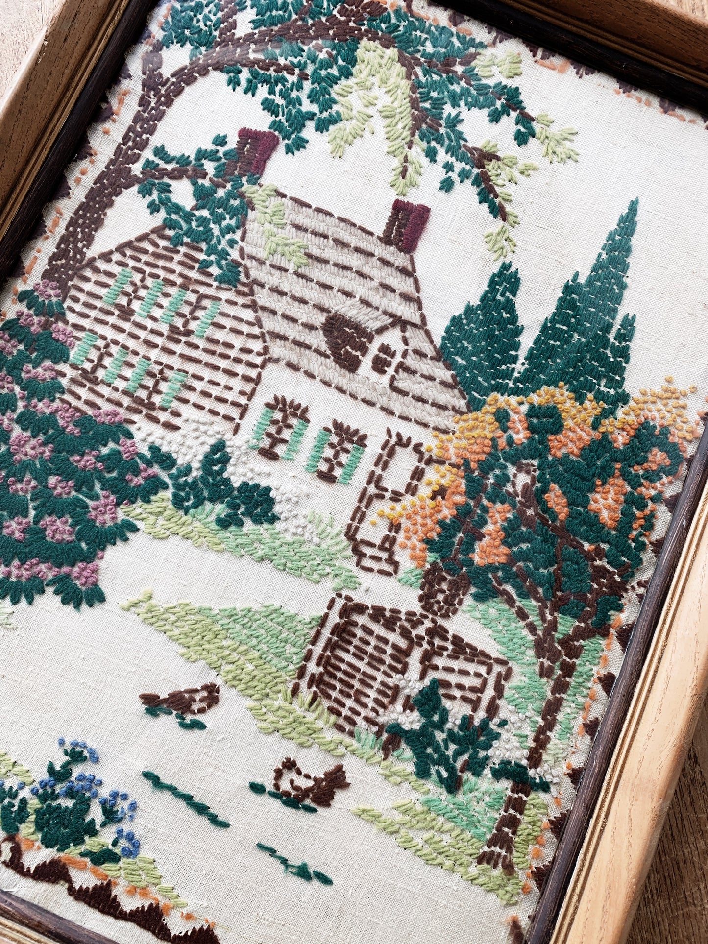 Vintage Framed Needlepoint