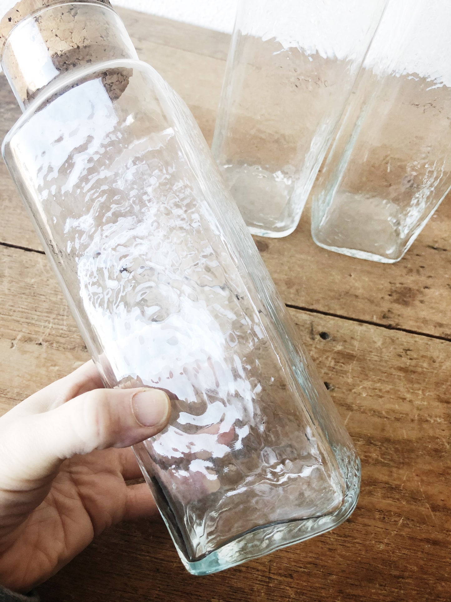 Set of Vintage Glass Canisters