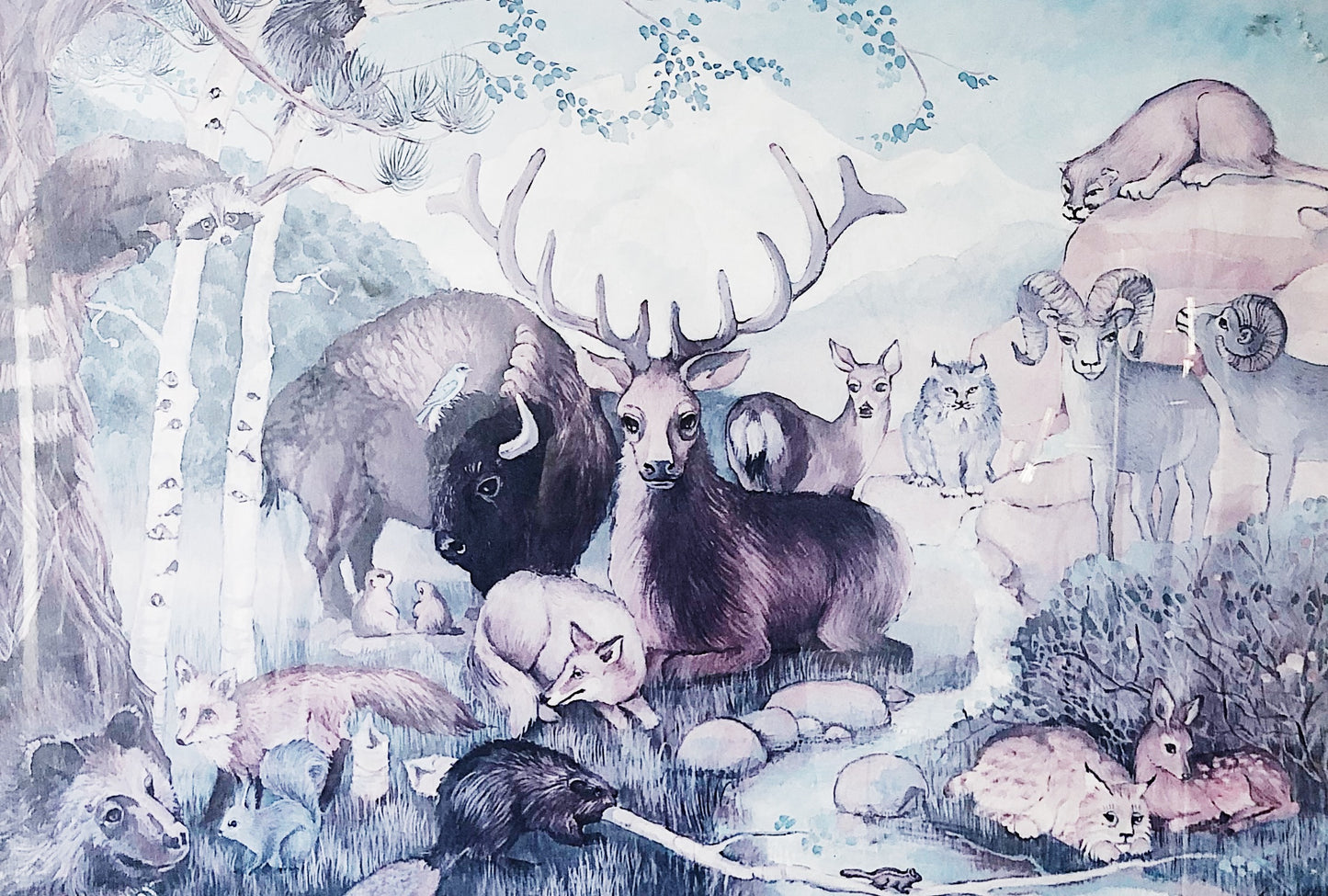 Vintage Mountain Folk Artwork