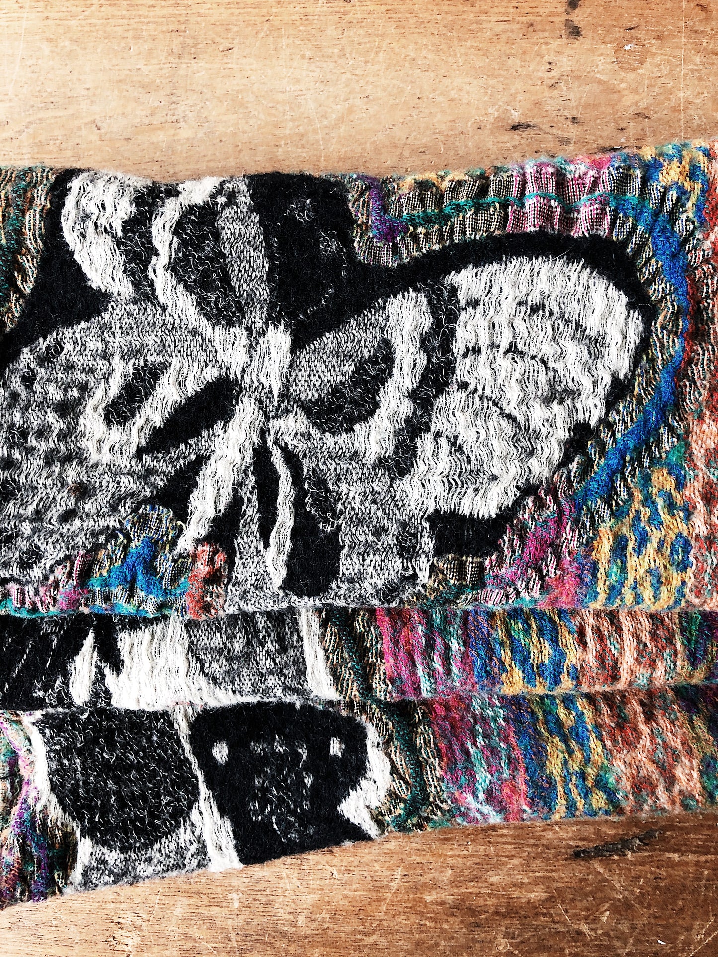 Vintage Marbled Felted Wool Scarf