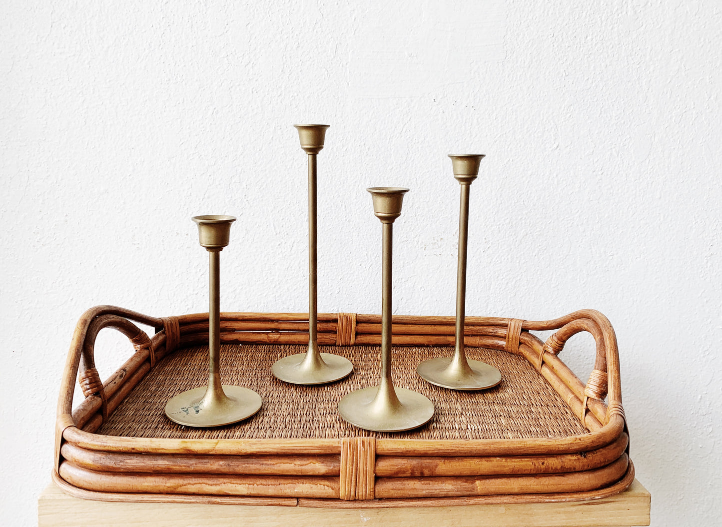 Vintage Bamboo and Wicker tray