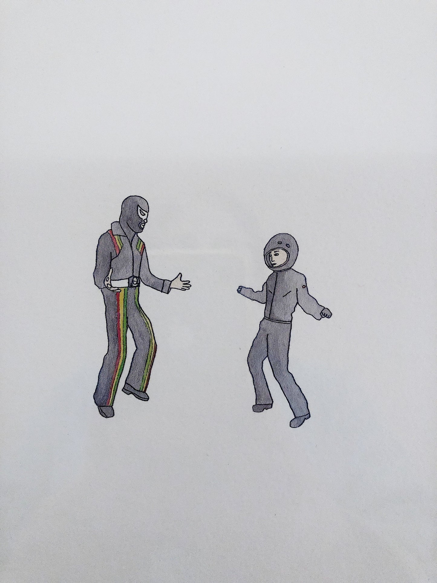 Seventies Spaceman Original Watercolor