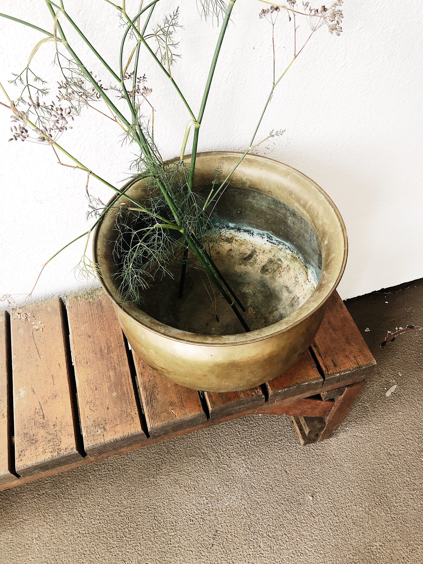 Vintage Handmade RedWood Bench