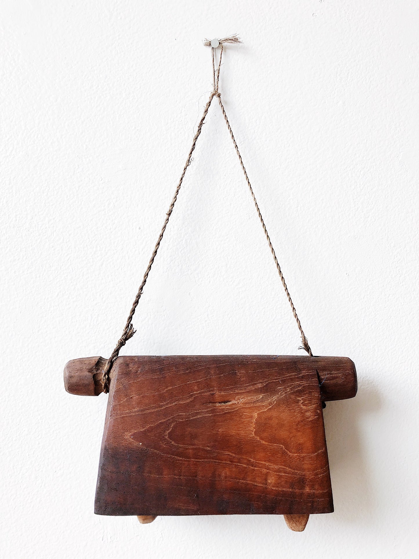 Vintage Primitive Wooden Bell