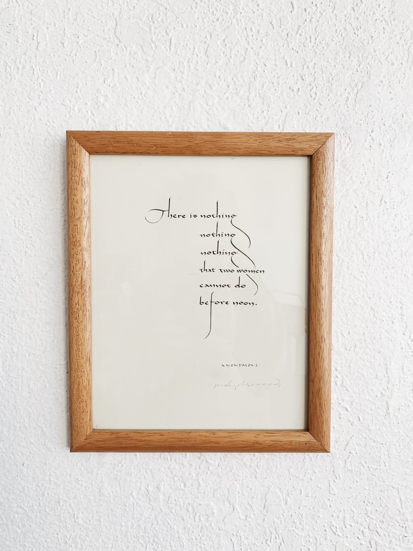 Vintage Framed Calligraphy
