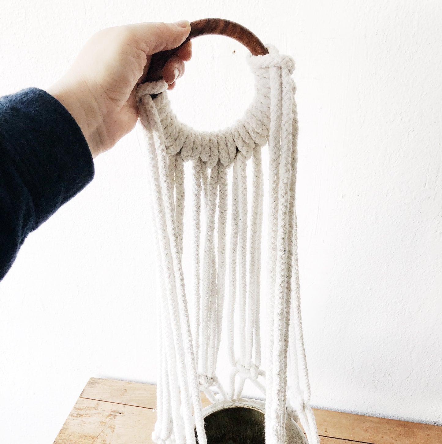 Handmade Chunky Hanging Planter