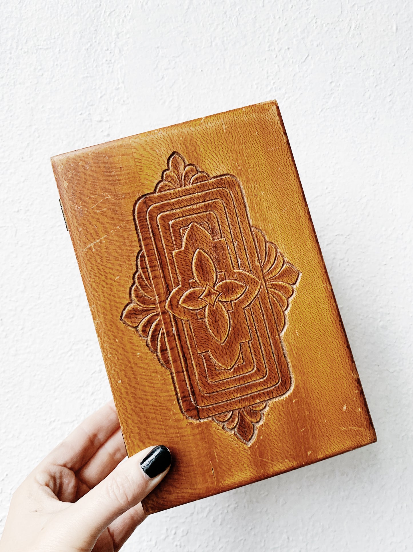 Vintage Carved Wood Box