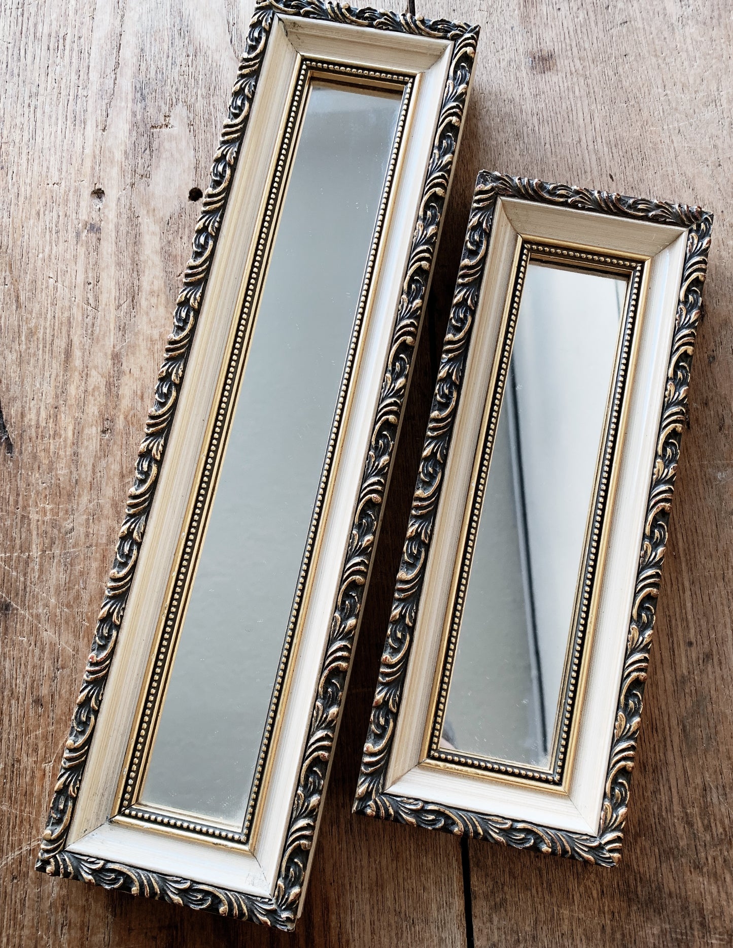 Mid Century Oblong Gilt Wood Mirror