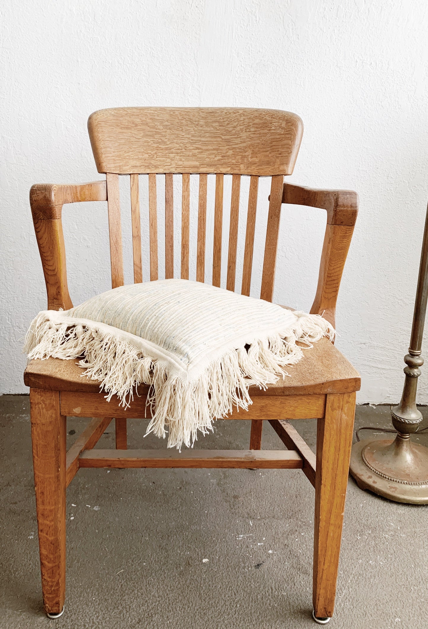 Vintage Indian Cotton Throw Pillow