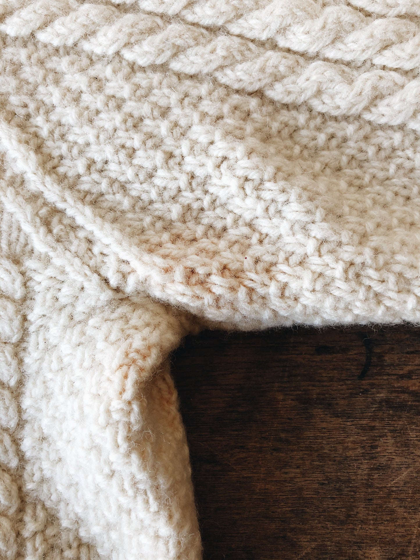 Vintage Hand Knit Fisherman Sweater