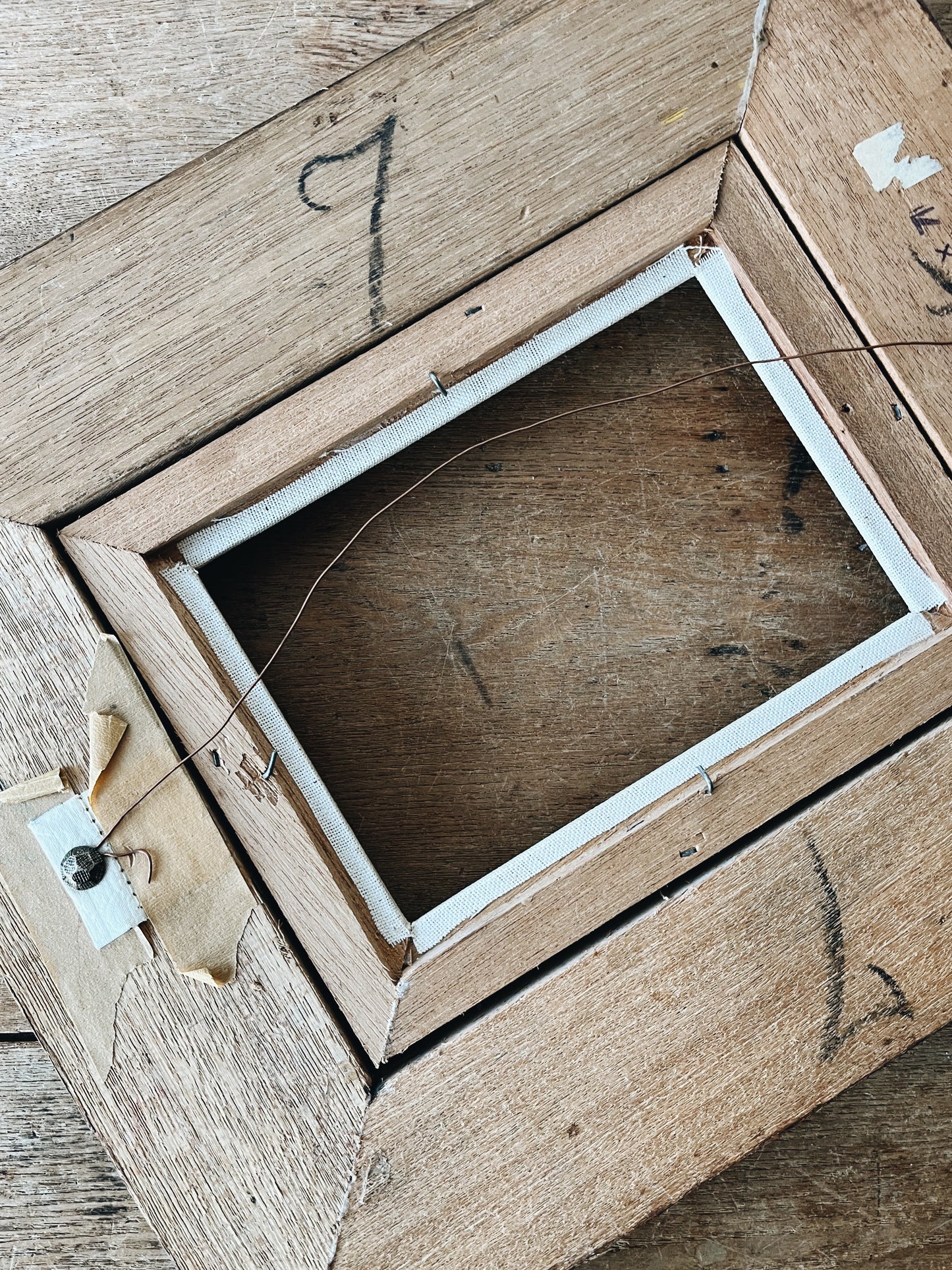 Mid Century Carved Wood Frame