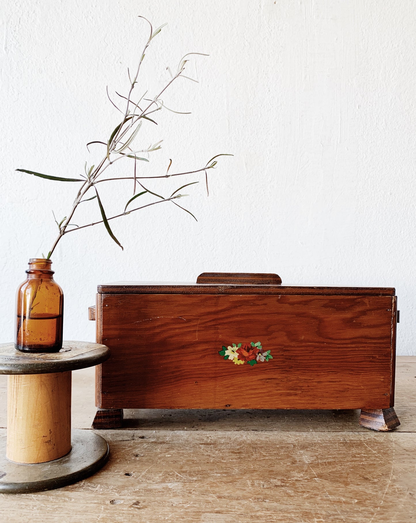 Vintage Wood Storage Box