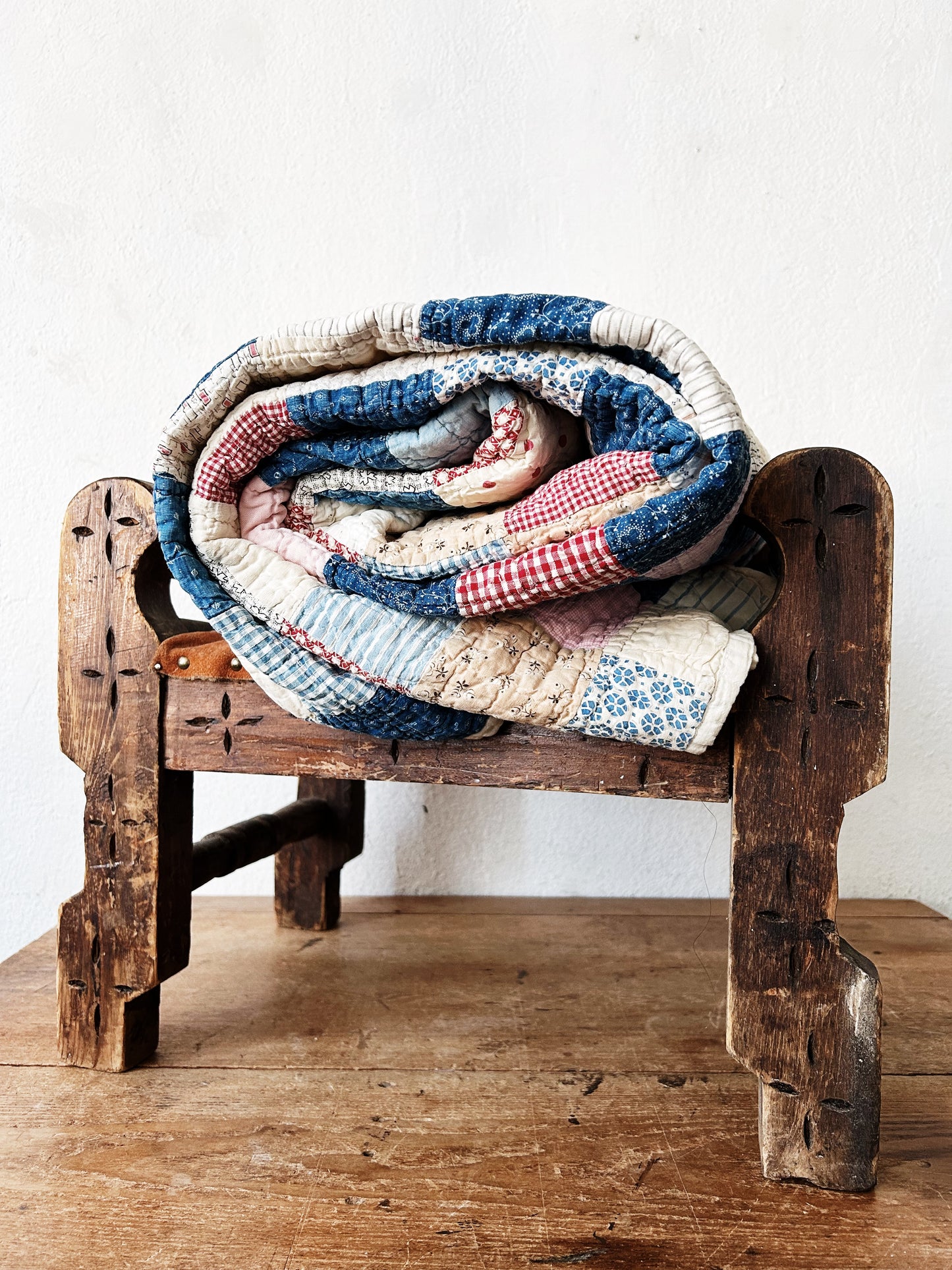 Vintage Cotton Patchwork Quilt