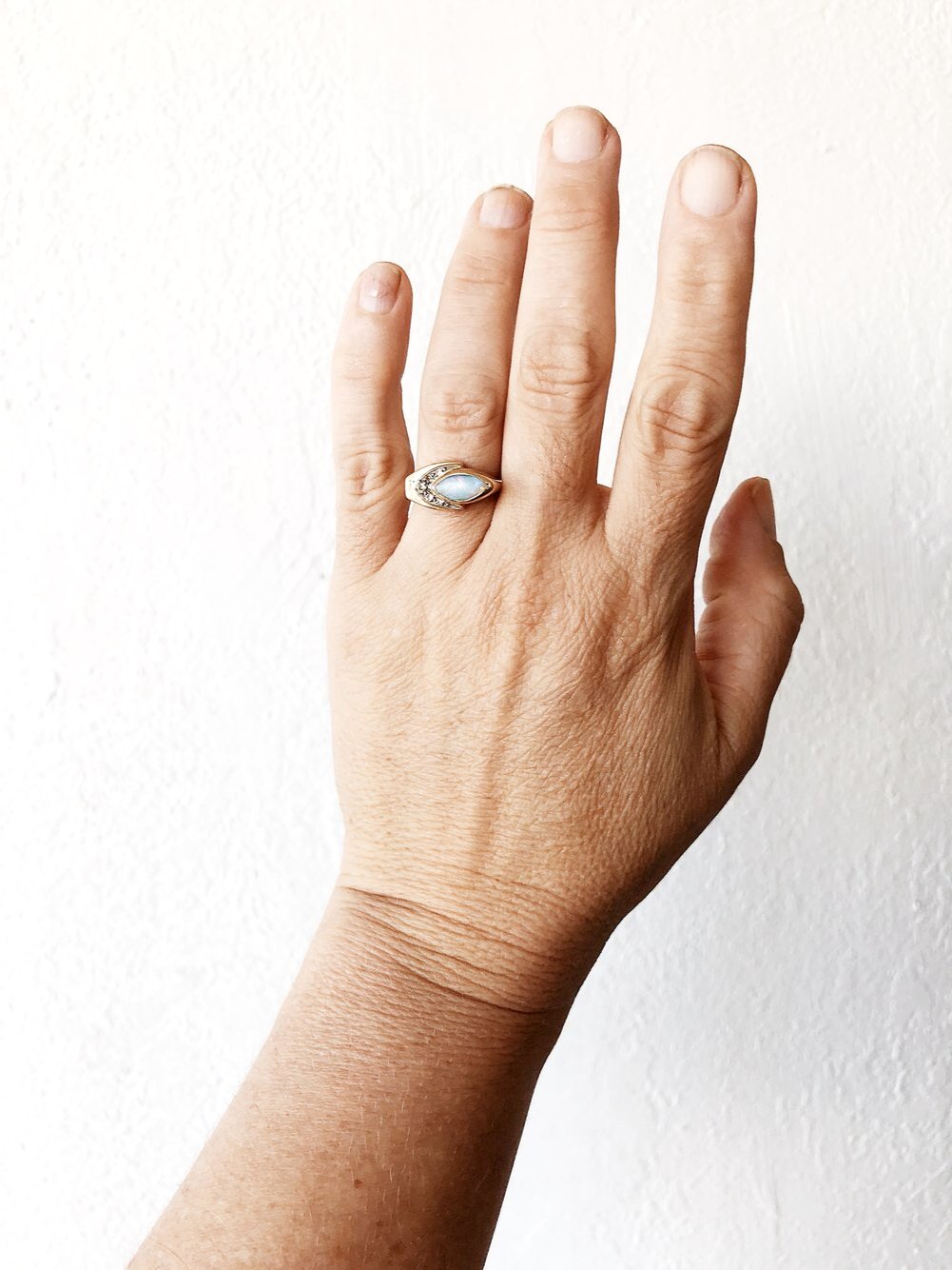 Vintage Opal Modernist Ring