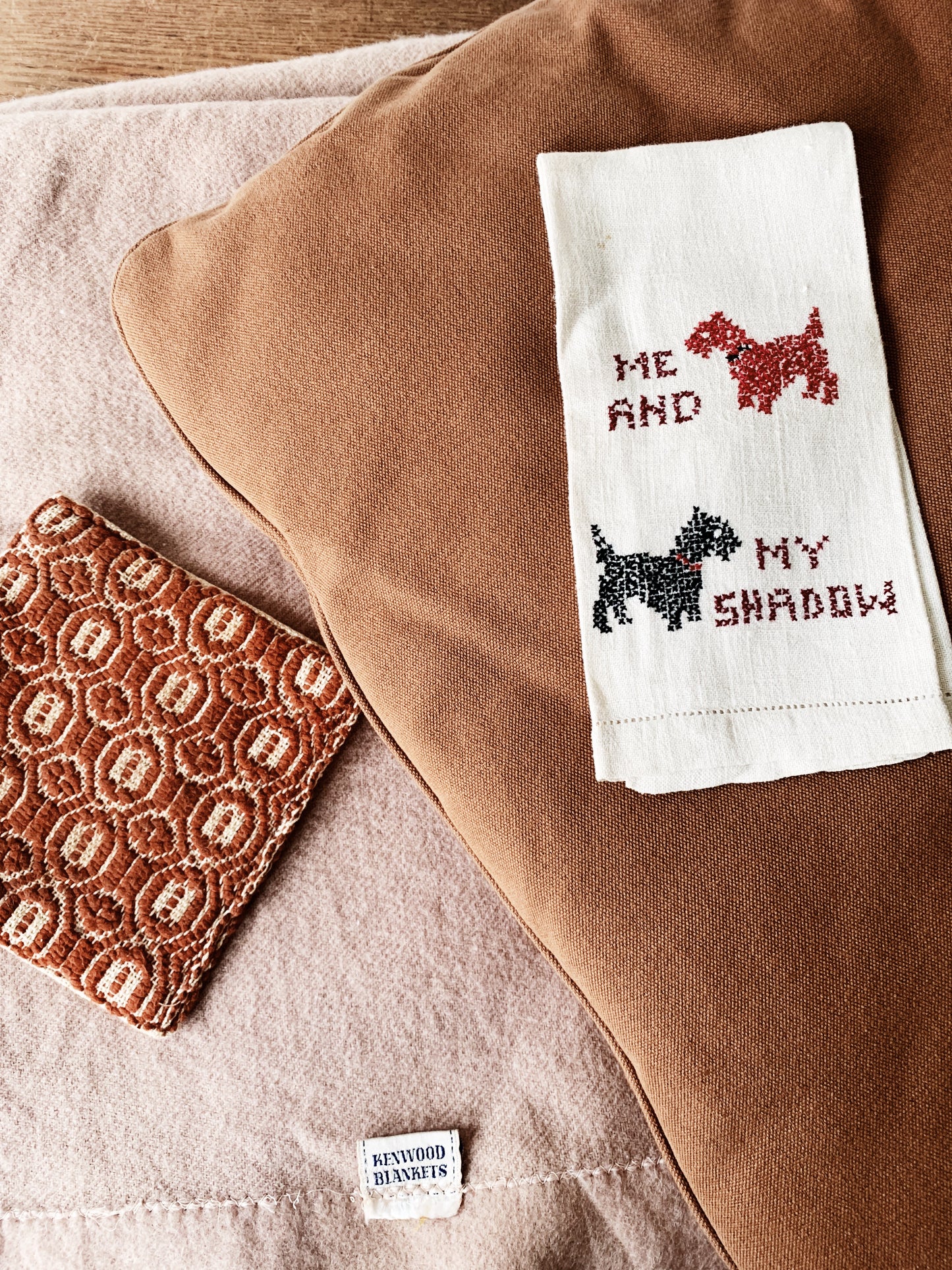 Vintage Overshot Woven Hot Pad