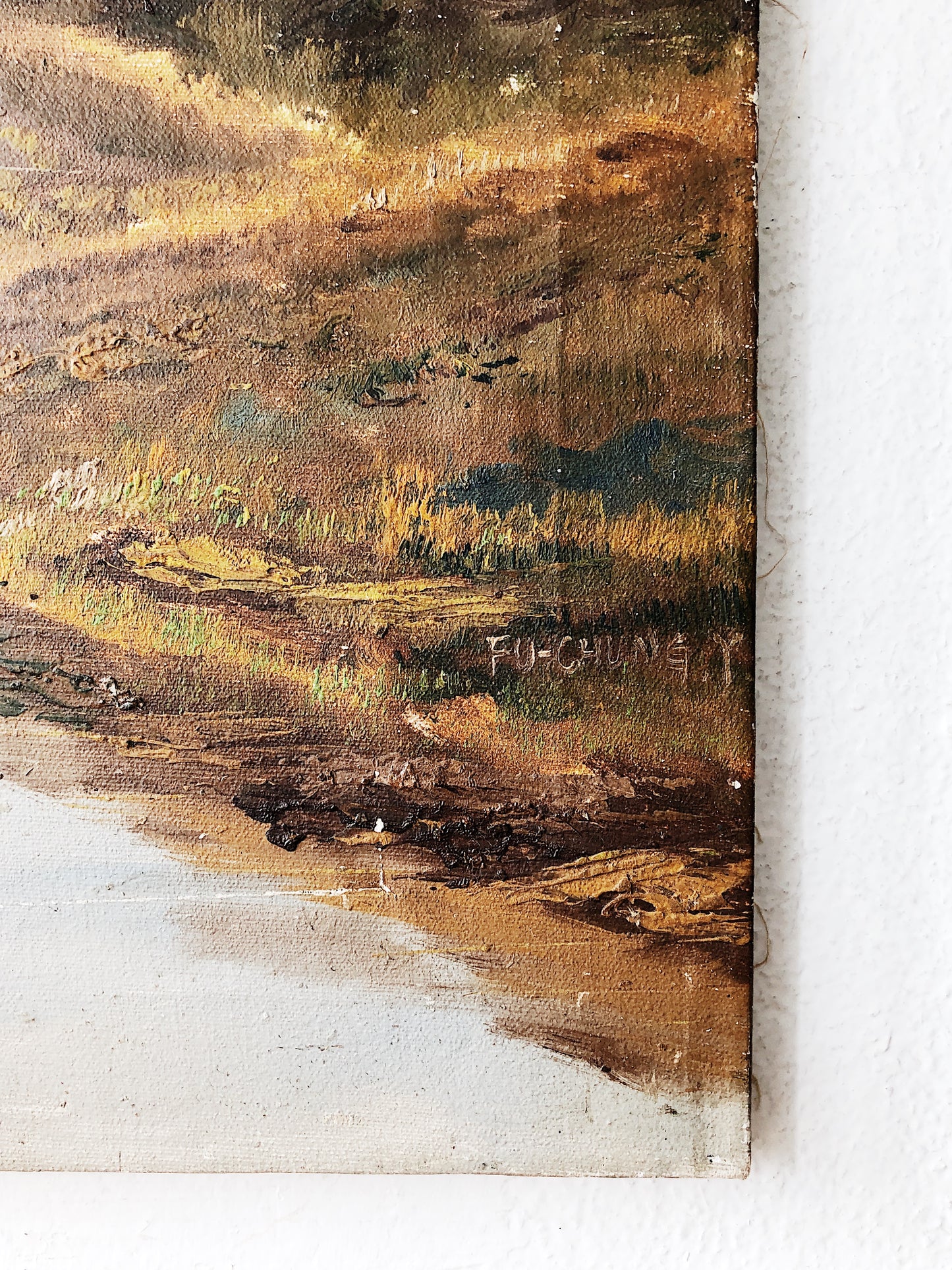 Antique Landscape Oil Painting