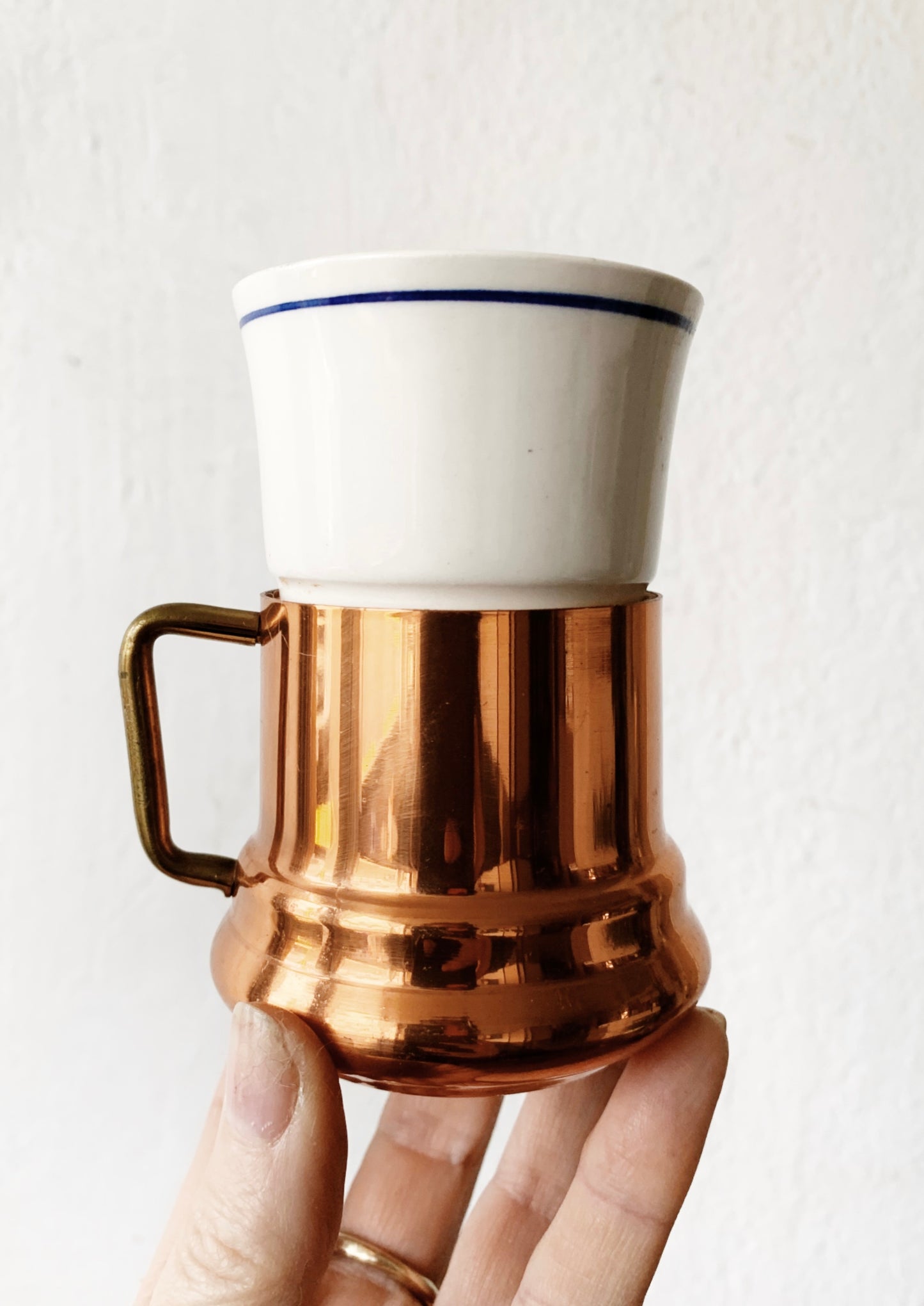 Vintage Espresso Mug Pair made in Portugal