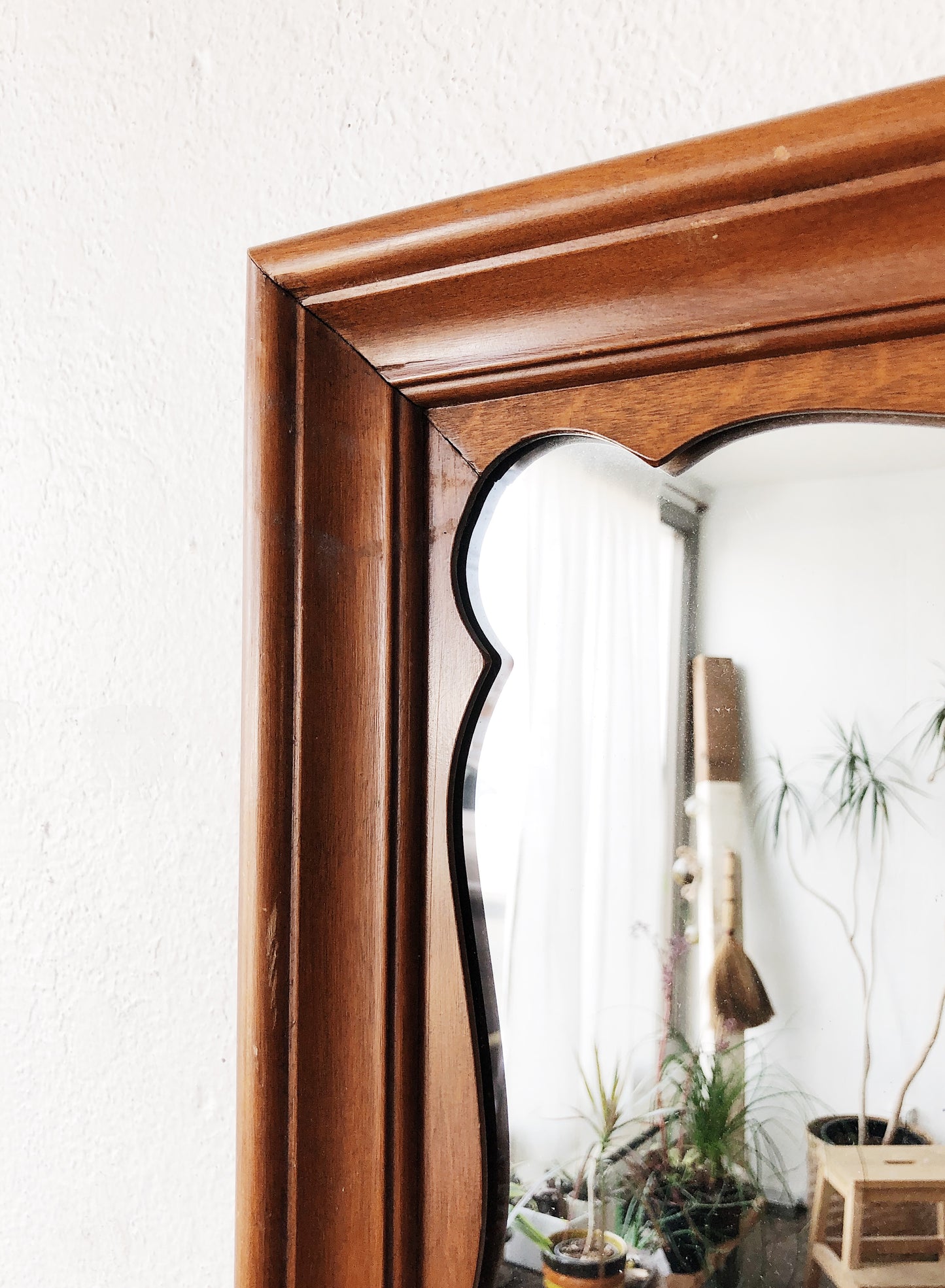 Vintage Solid Maple Mirror