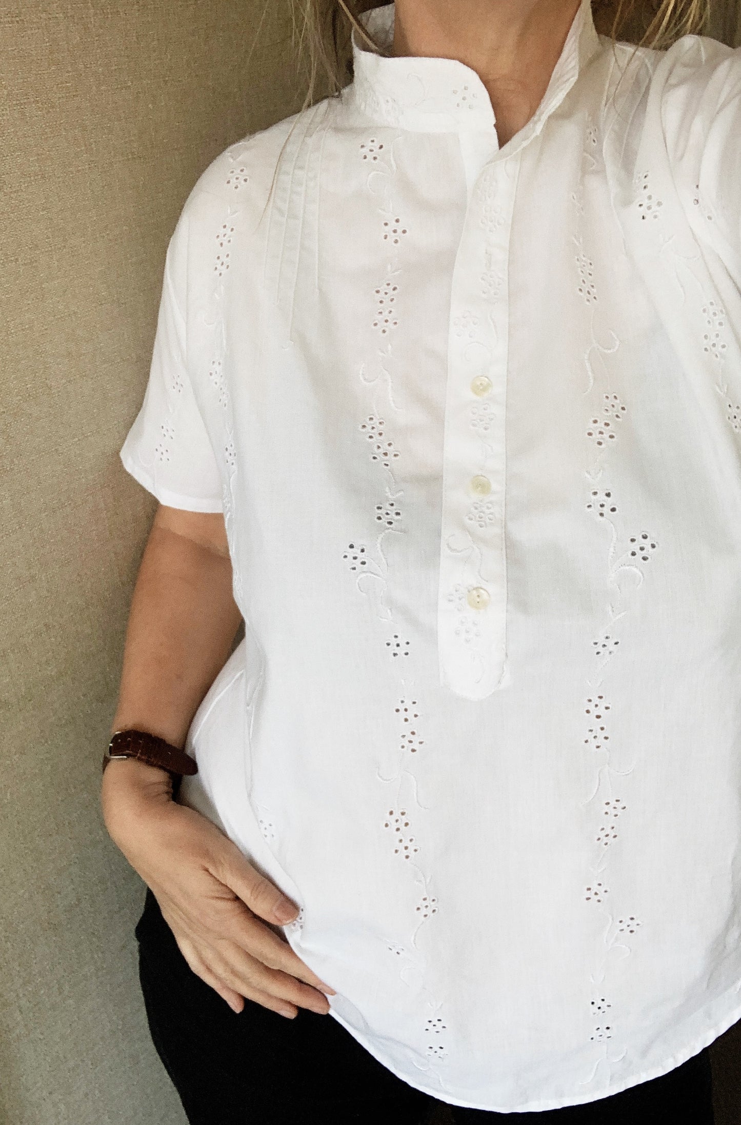 Vintage Cotton Eyelet Top