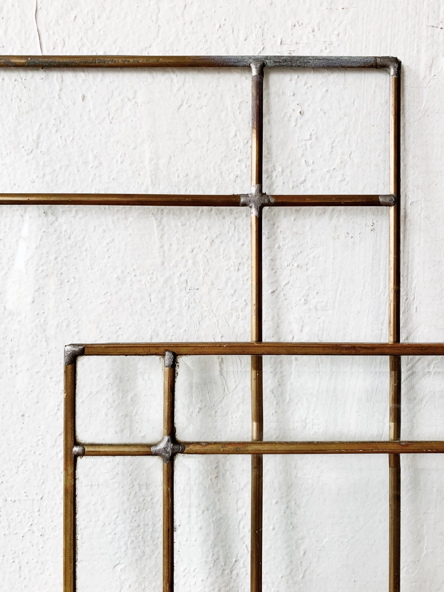 Antique Leaded Brass Window Panel