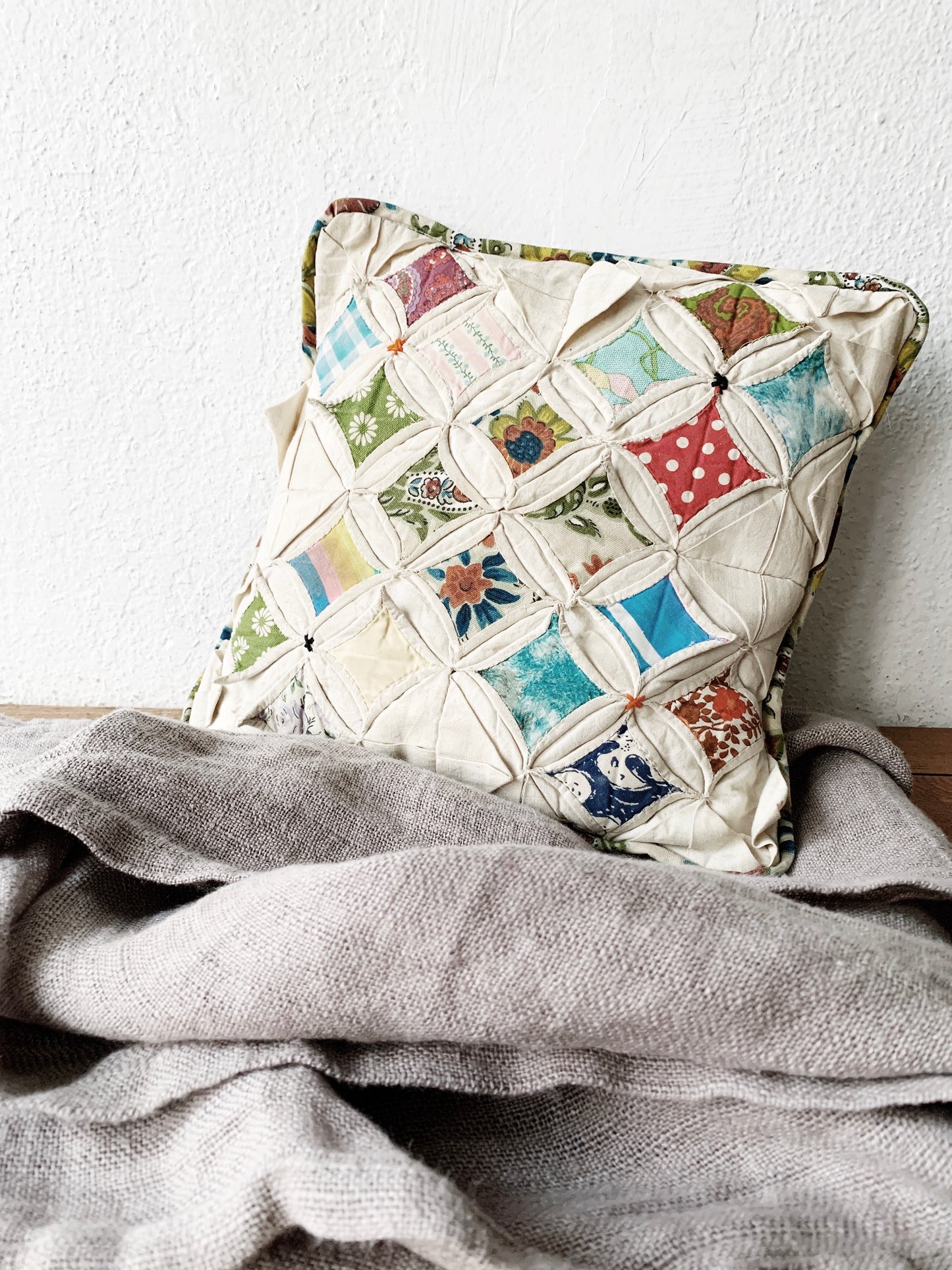 Vintage Handmade Quilt Pillow