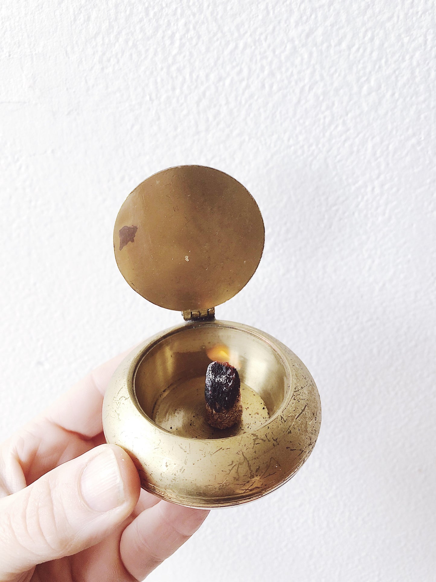 Vintage Brass Travel Incense Holder