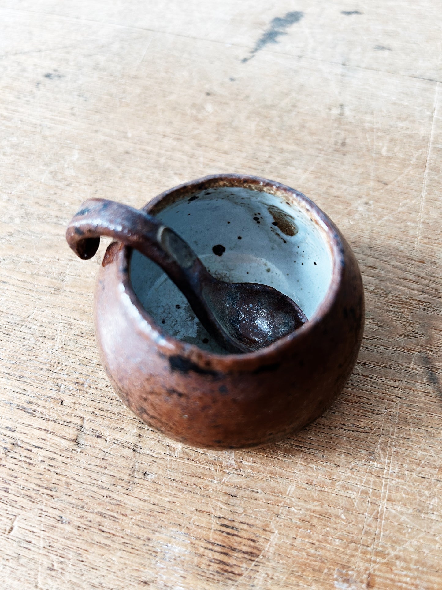 Handmade Salt Cellar with Spoon