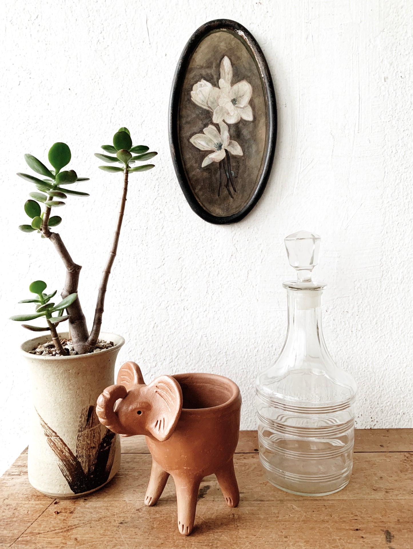 Clay Elephant planter