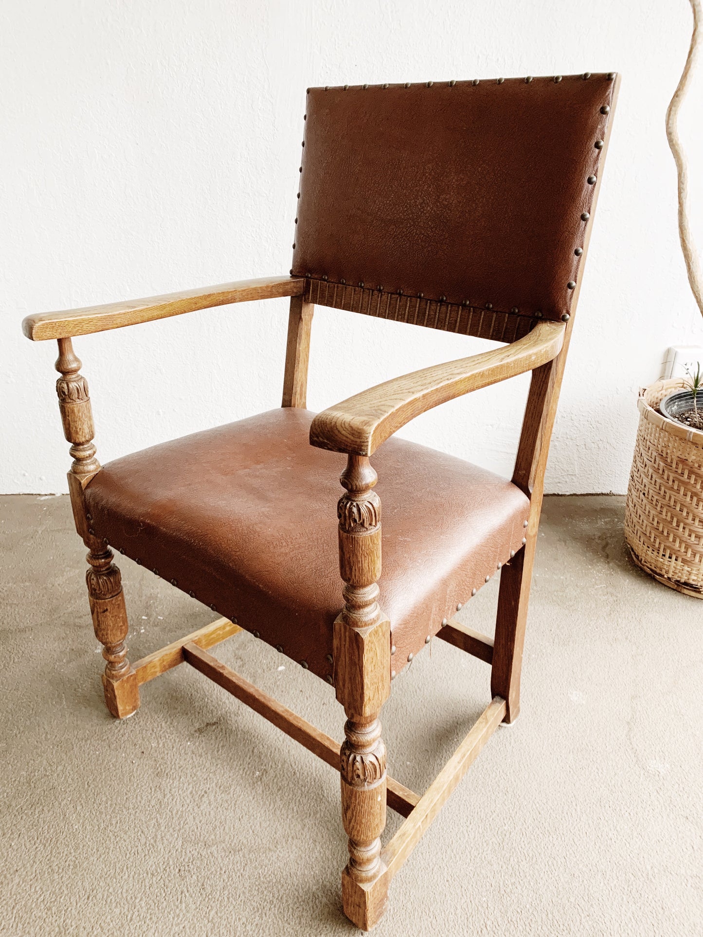 Antique Carved Wood Chair