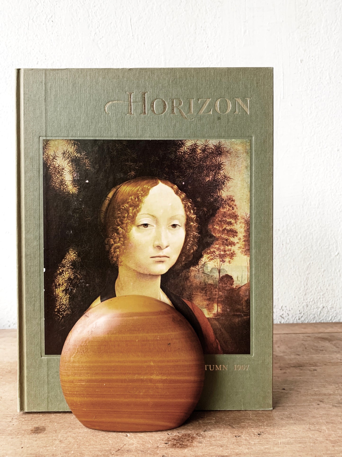 Pair of Vintage Wood Orb Bookends