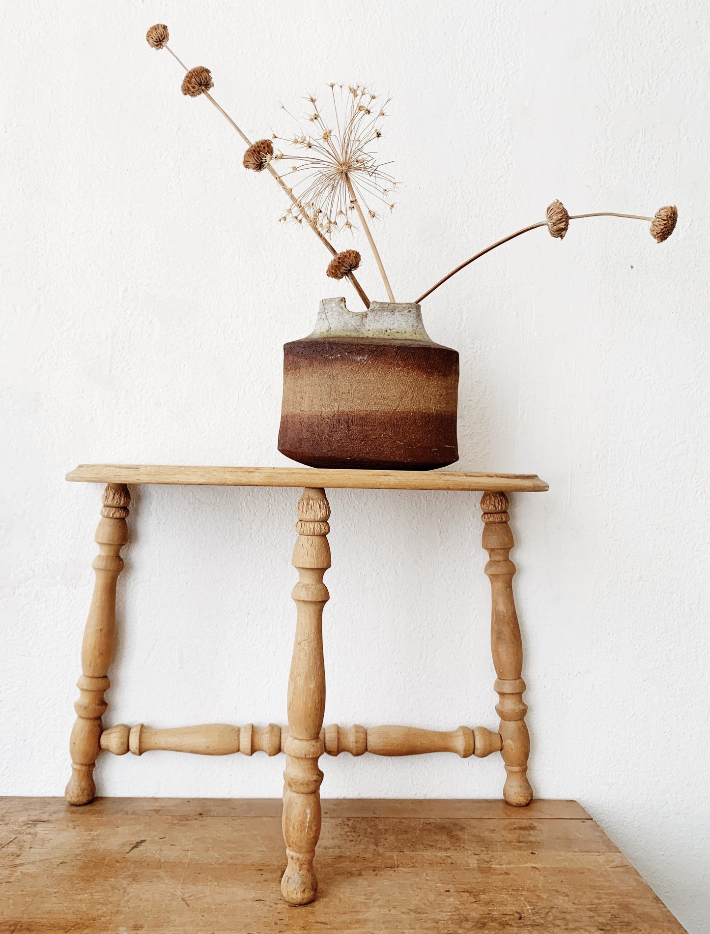 Vintage Half Round Table