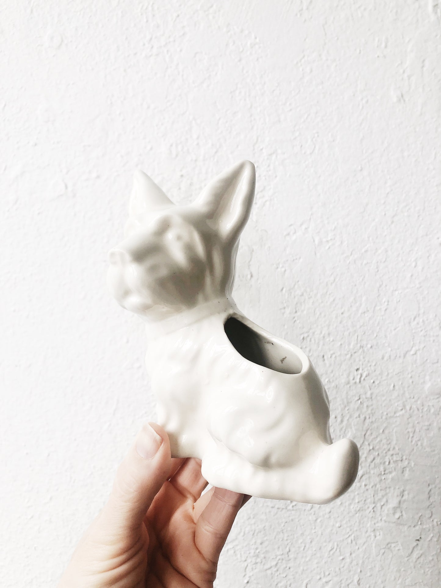Vintage Ceramic Scottie Dog Planter