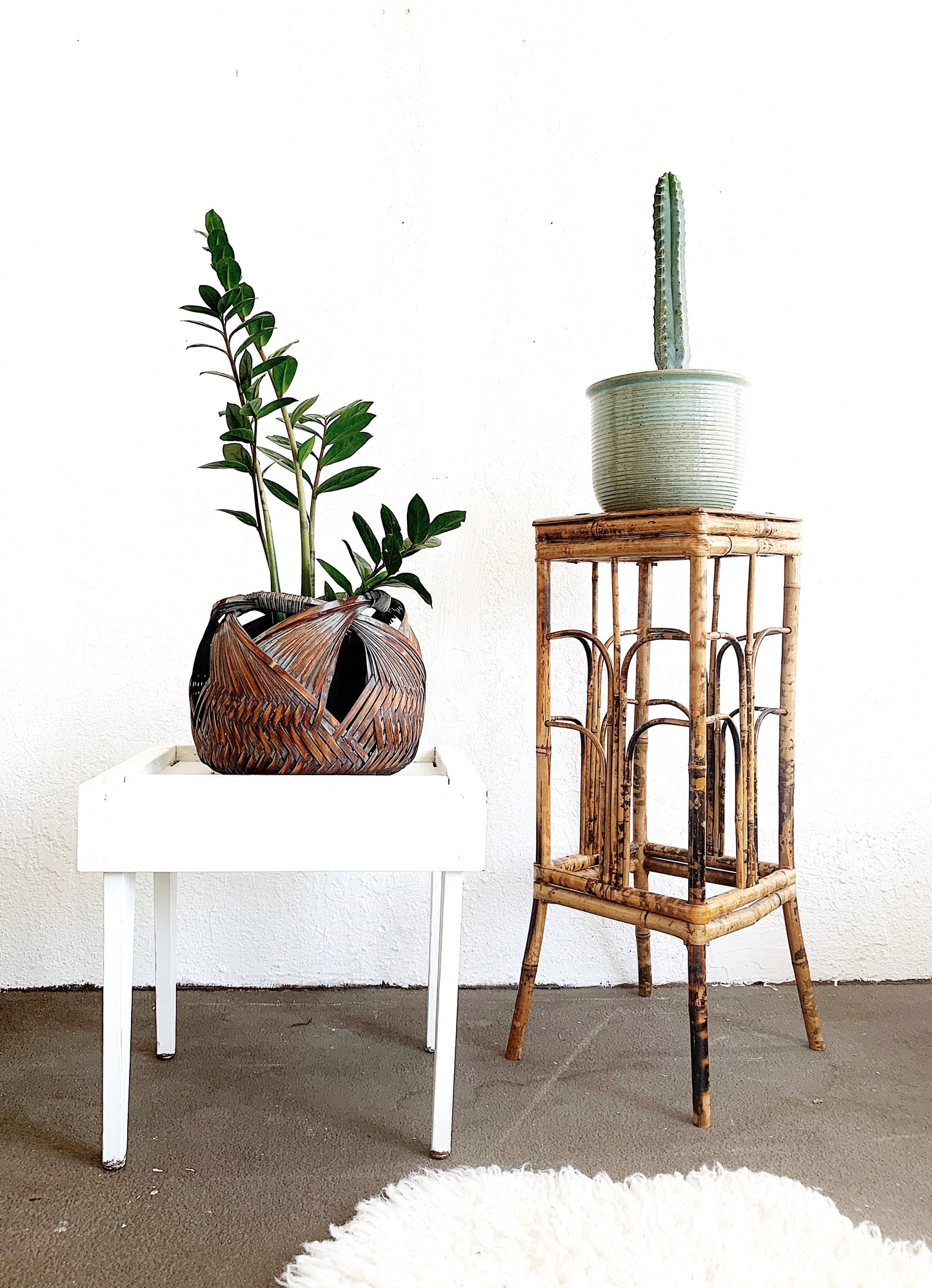 Vintage Handmade Table / Plant Stand