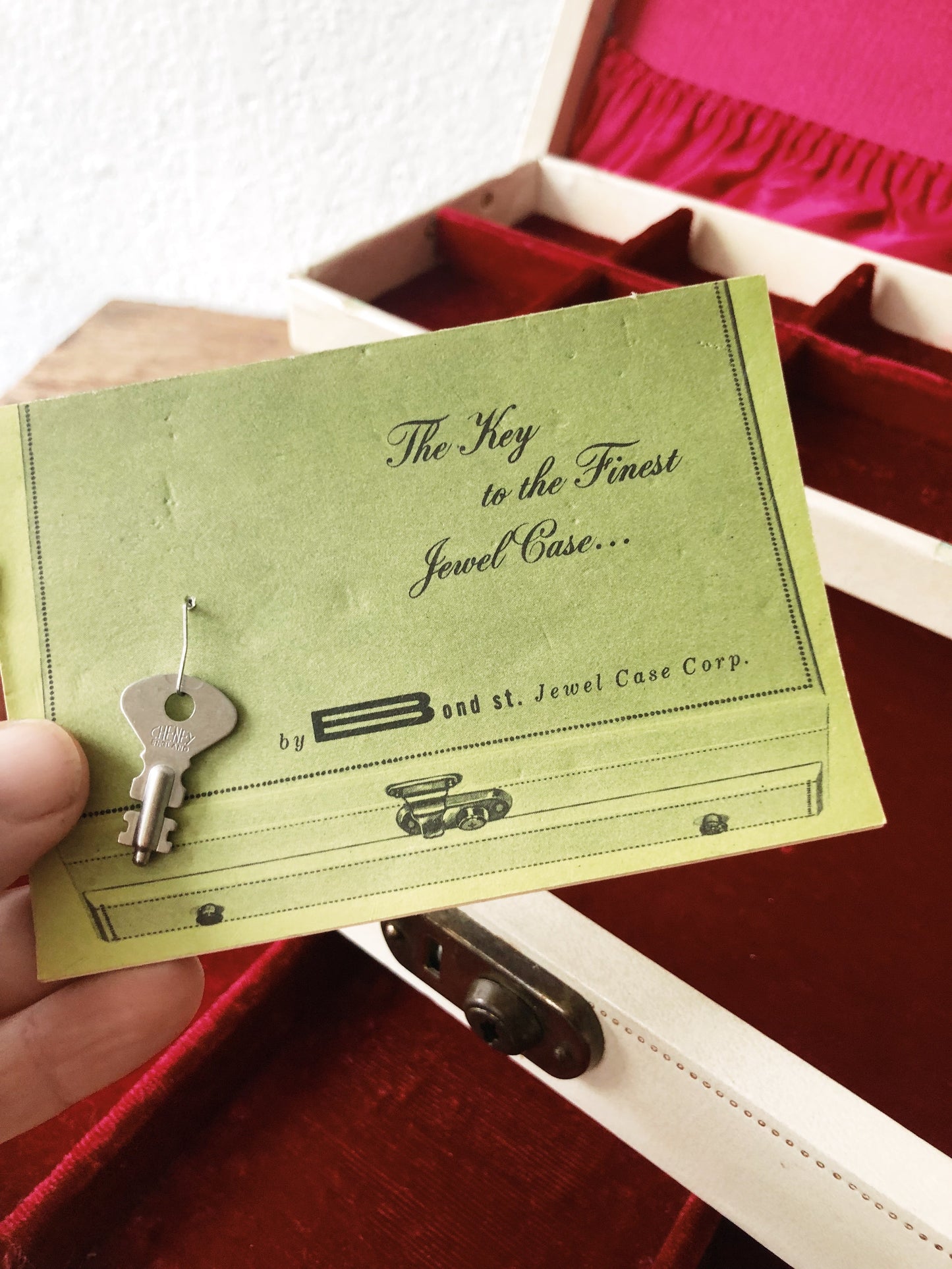 Vintage Jewelry Box with Key