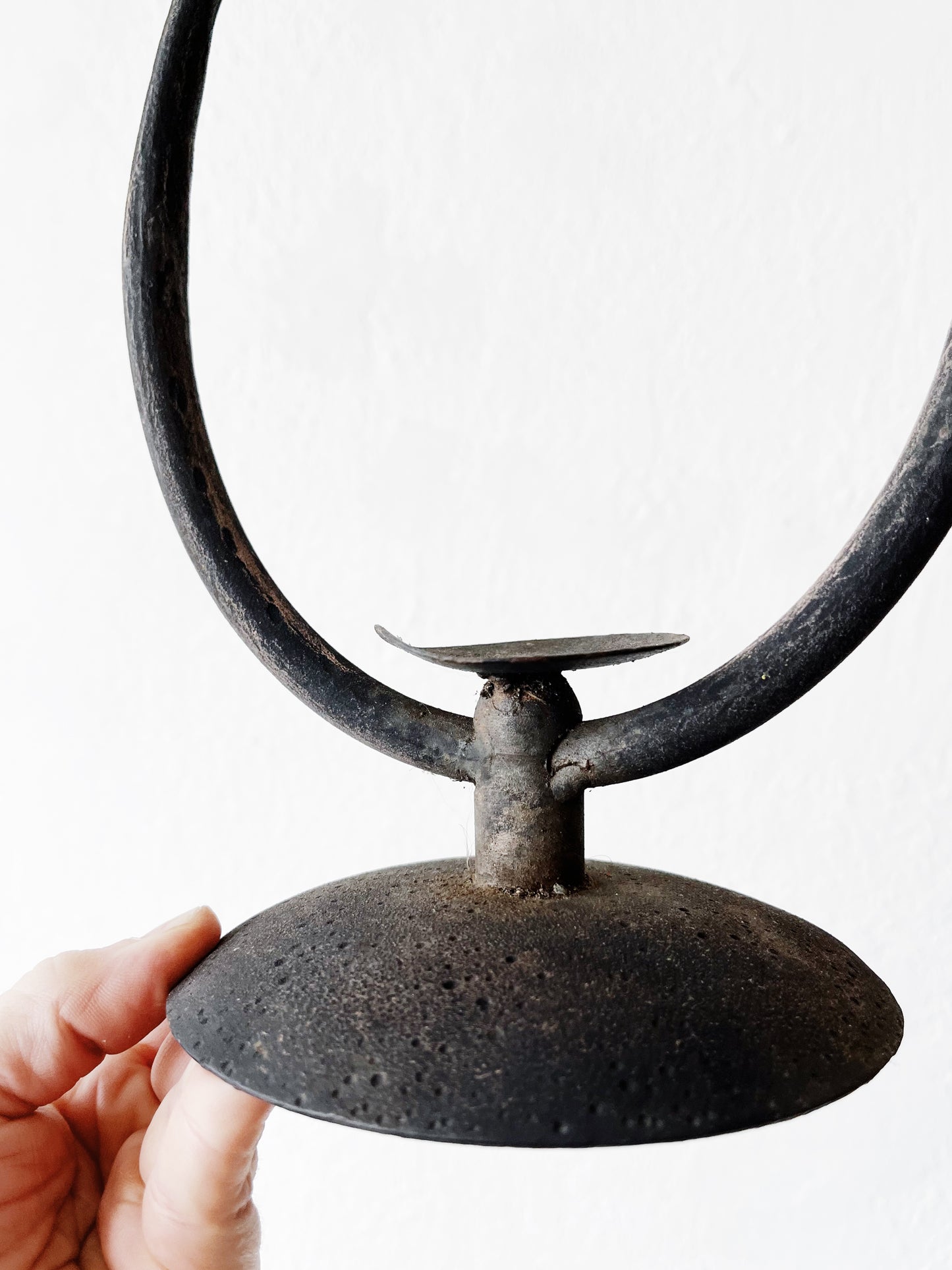Primitive Cast Iron Hanging Candleholder